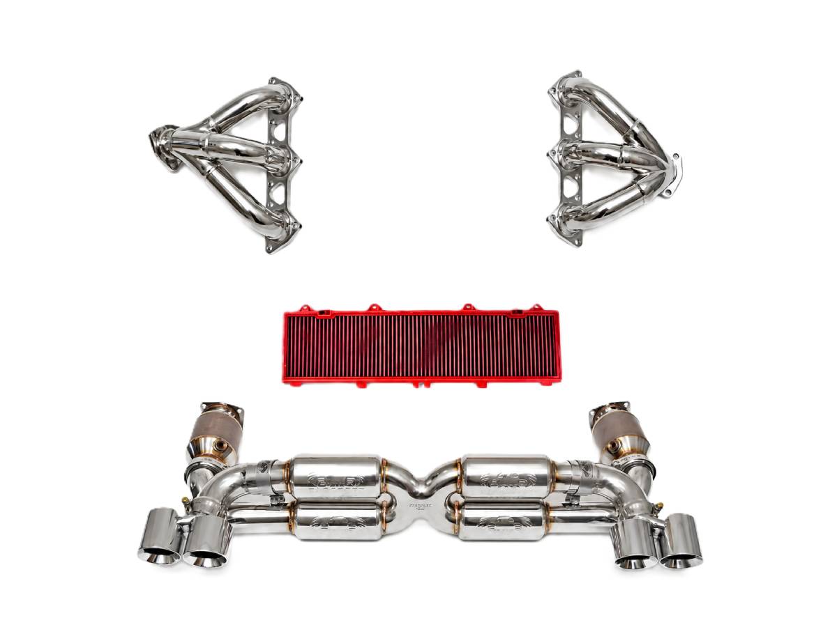 Fabspeed STREET Exhaust Performance Package, WITHOUT ECU Upgrade. Porsche 997 GT2 (2008-2009) - 99711102680, 99711300980, 99711301080, 99611110176, 99611110276 - FS.POR.997GT2.SSX, FS.POR.997GT2.SHDR, FB473/04